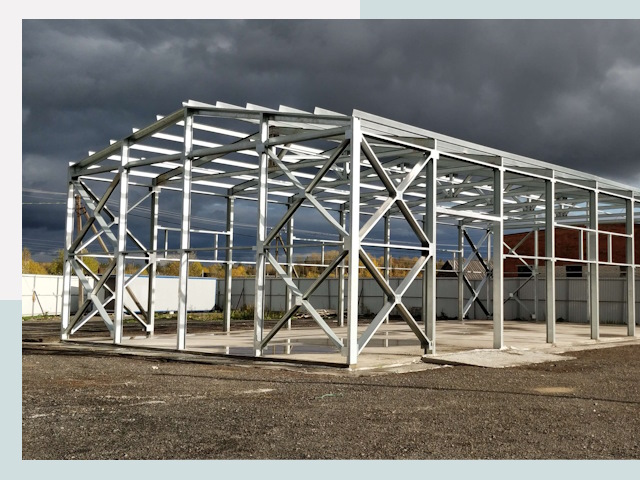 Двускатные ангары в Алексеевка от 607 руб. за квадрат