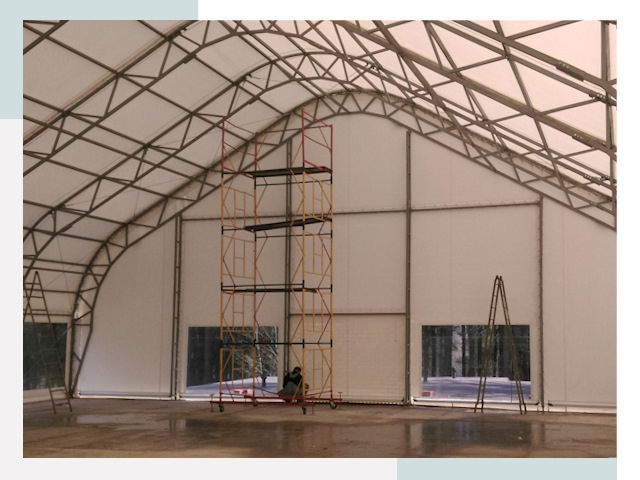 Шатровые ангары в Алексеевке