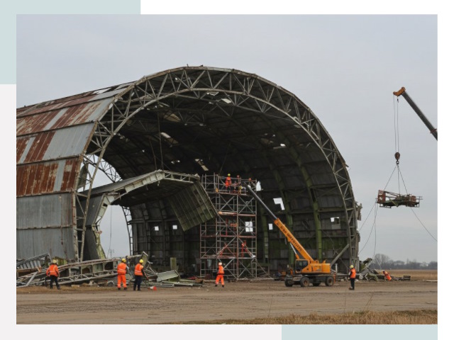 Демонтаж ангаров в Алексеевке